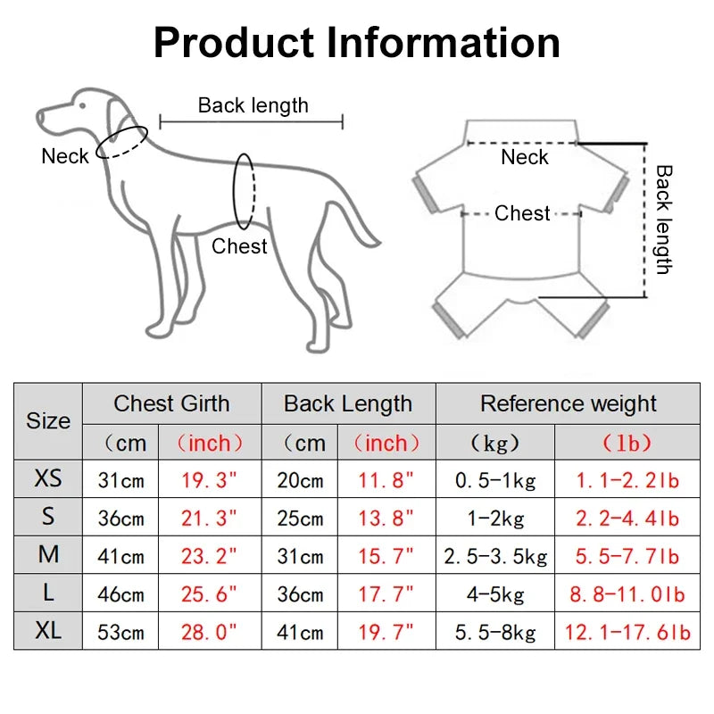 Soft Cotton Dog Pajamas for Small Breeds