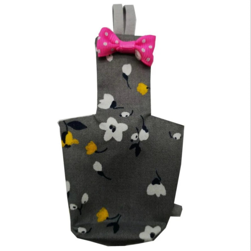 Parrot Diaper With Bowtie - Colorful Flight Suit for Birds