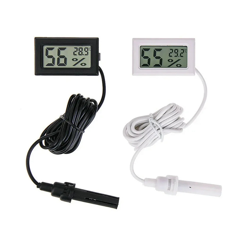Thermomètre et Hygromètre Numérique avec Sonde de 1m pour Enclos de Reptiles