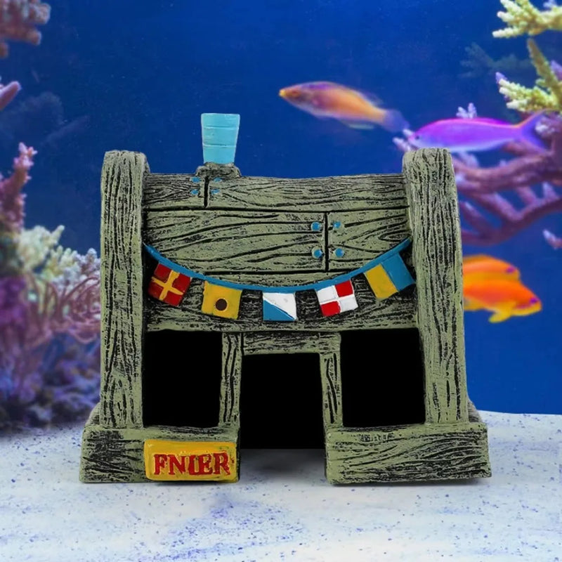 Aquarium-Deko aus Harz: Ananas-Haus & Oktopus-Heim