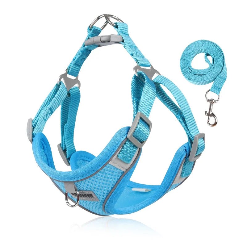 Dog Harness Leash Set with Reflective Strap for Small and Medium Dogs