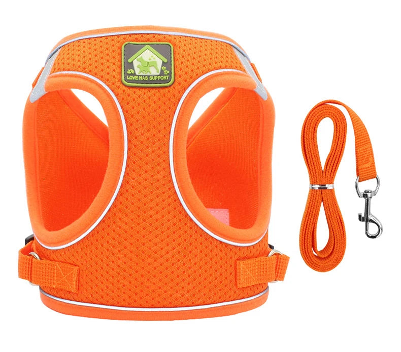 Adjustable Mesh Dog Harness Vest for Small and Medium Pets