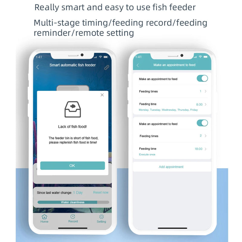 WiFi Automatic Aquarium Feeder 100ml Large Capacity