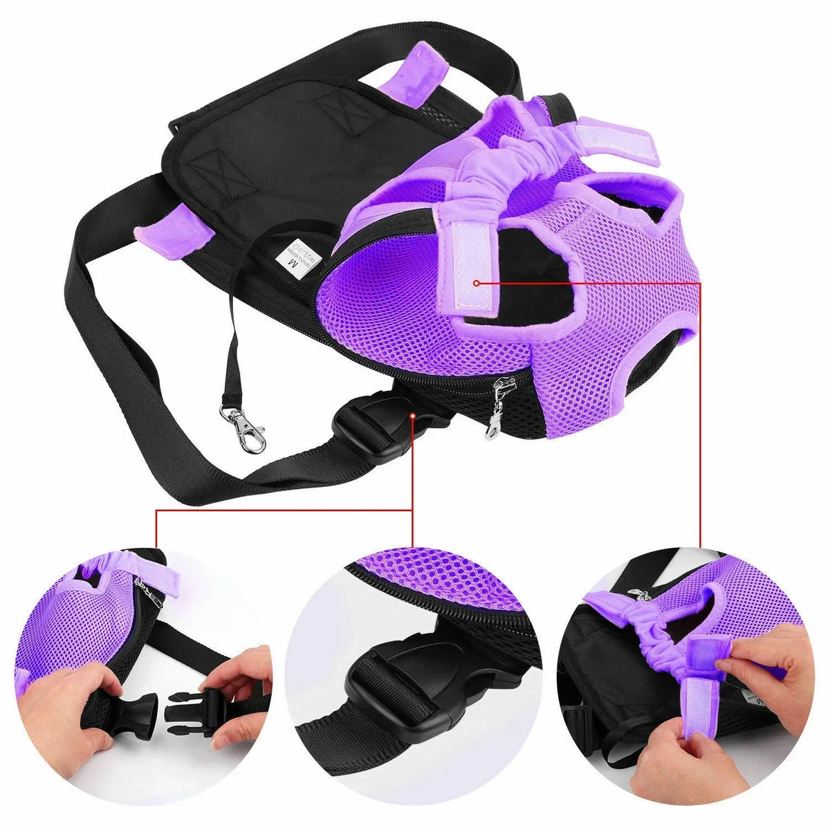 Adjustable Pet Carrier Backpack for Small Dogs and Cats