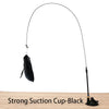 Suction Cup Cat Teaser Wand with Feather Toy and Bell