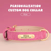 Personalisiertes Leder-Hundehalsband mit graviertem ID-Tag