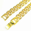 Crystal-Embellished Cuban Link Dog Collar