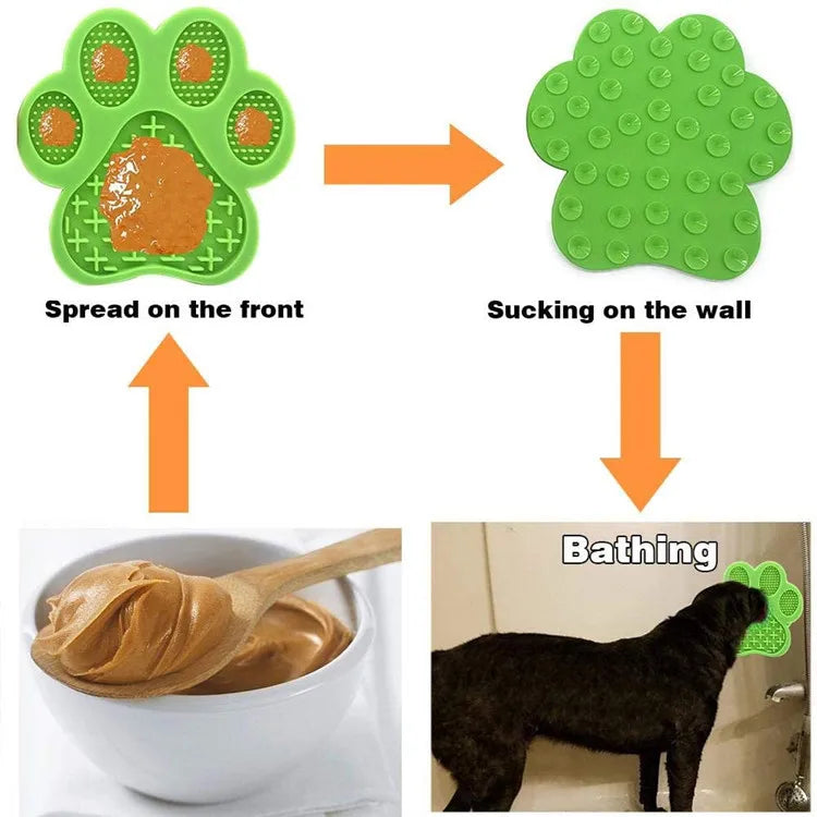 Silicone Pet Licking Mat with Suction Cups