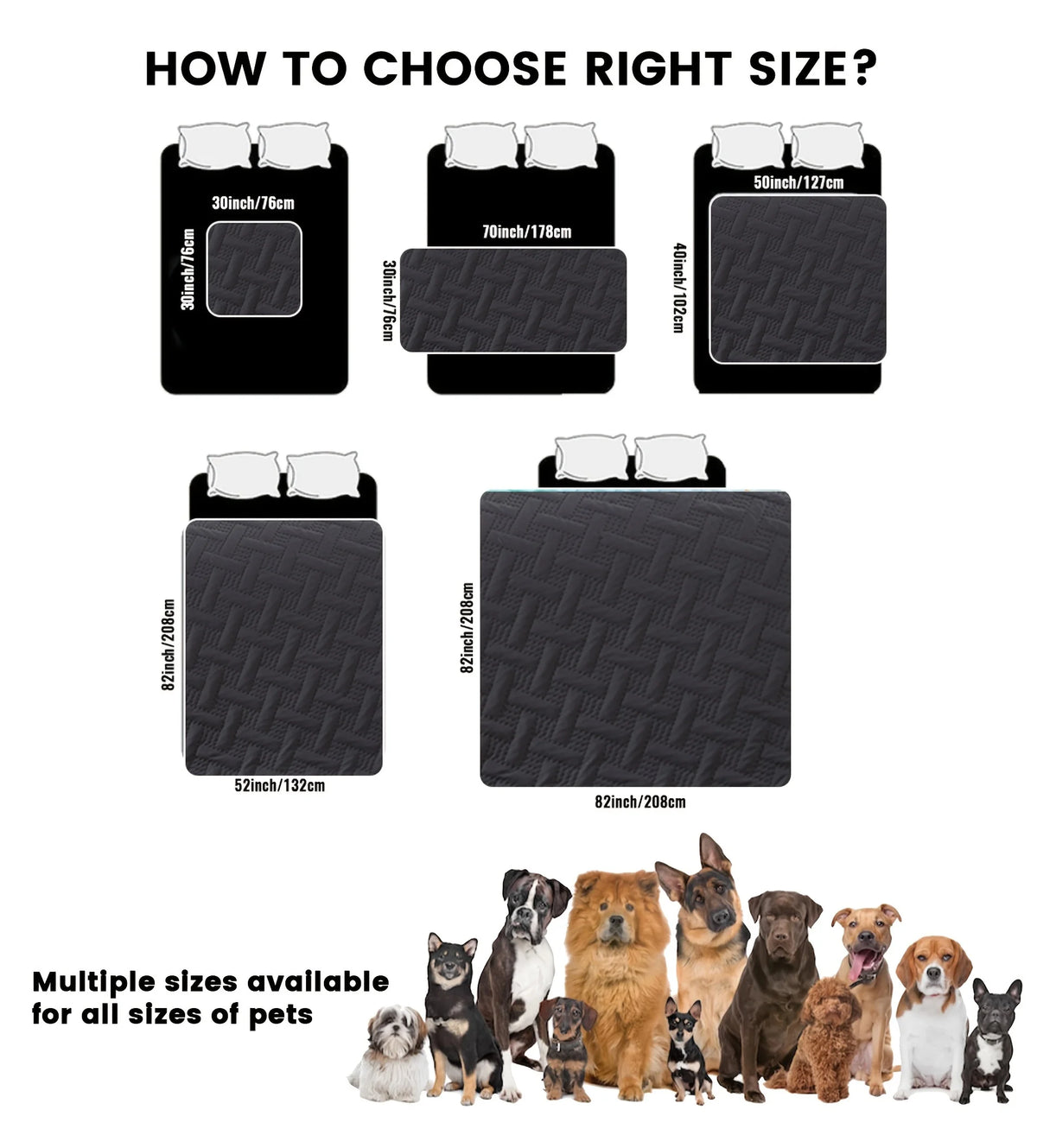 Reversible Anti-Hair Waterproof Pet Mat with Sofa Cover