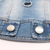 Classic Denim Dog Jacket with Harness and Leash Ring