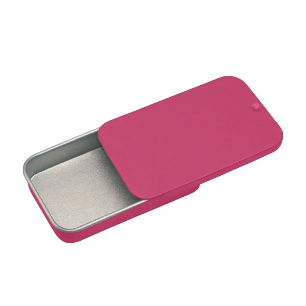 Compact Sliding Tin Box for Pills, Candy, and Small Essentials