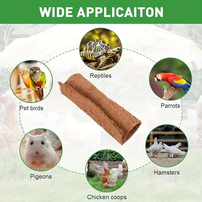 Braunes Kokosfasernest für verschiedene Tiere wie Haustiere, Papageien, Tauben, Hamster und Hühner.