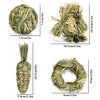 Natural Woven Grass Chew Balls for Rabbits and Small Pets