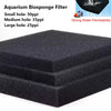 Stapel schwarzes Aquarium-Bio-Sponge-Filtermaterial mit unterschiedlich großen Löchern
