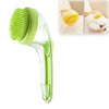 Pet Bath Brush with Shampoo Dispenser and Soft Silicone Bristles