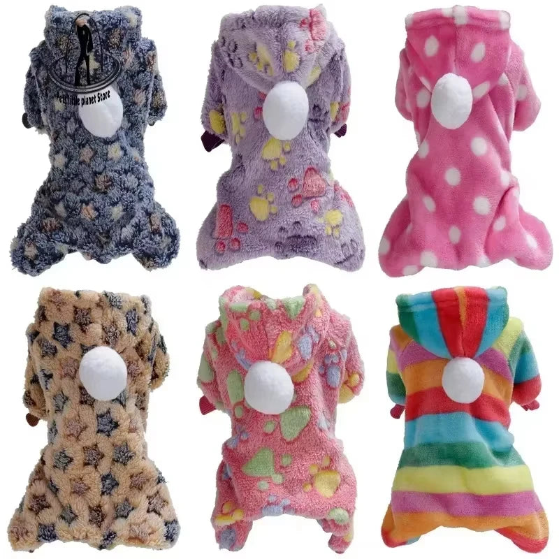 Soft Flannel Dog Coat for Cold Weather