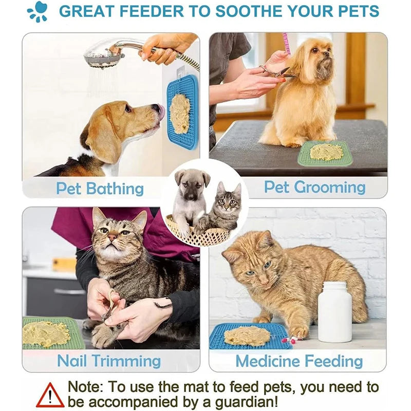 Silicone Lick Mat for Dogs and Cats – Anxiety Relief & Slow Feeding