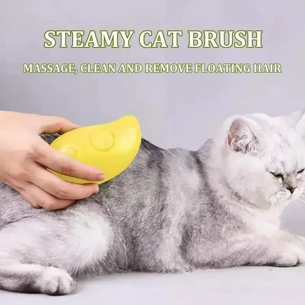 3-in-1 Cat & Dog Electric Steamy Brush for Grooming