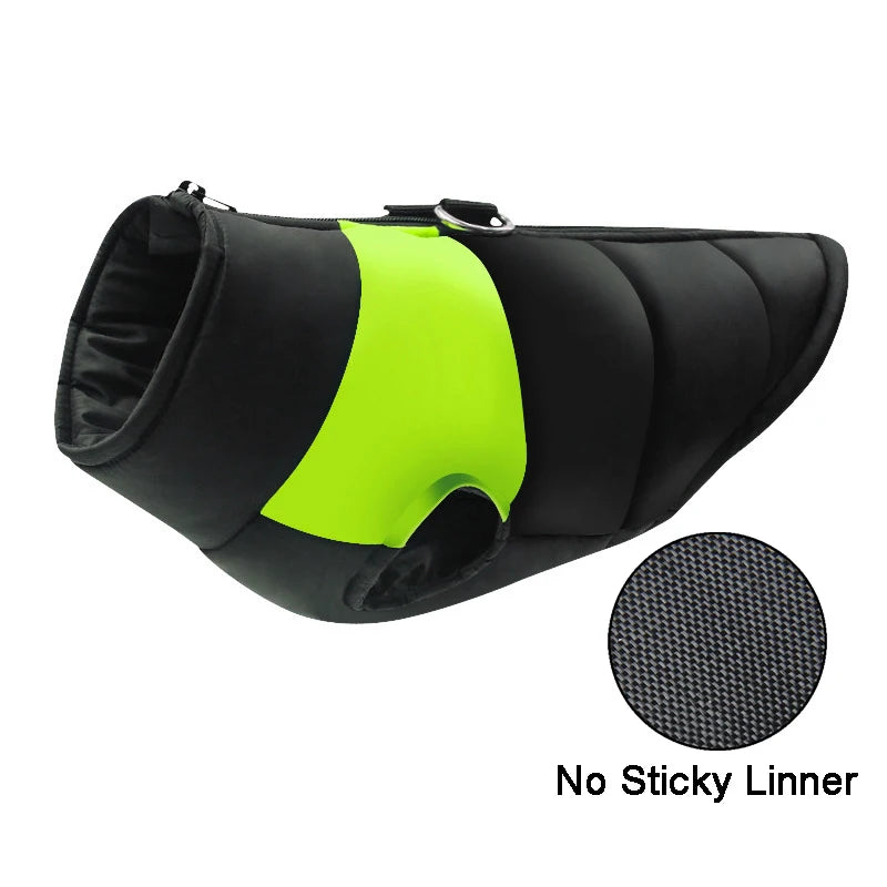Chaleco impermeable acolchado para perro