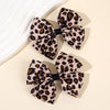 Leopard Bow Hair Clips for Girls - Set of 2