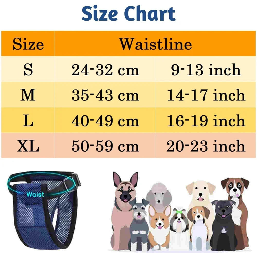 Reusable Washable Dog Diapers with Absorbent Pads for Female Dogs in Heat