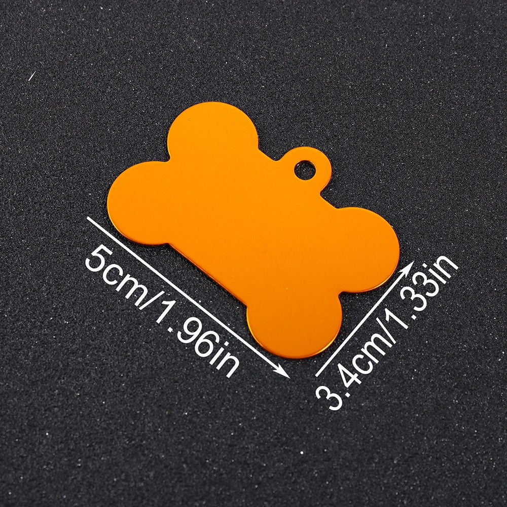 Personalized Bone-Shaped Dog Tag with Custom Engraving