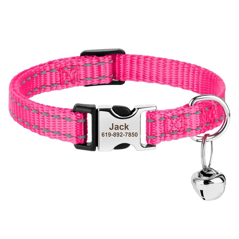 Personalisierte Katzenhalsband mit gedrucktem Design und graviertem ID-Anhänger