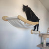 Wall-Mounted Cat Climbing Shelf Set with Hammock and Scratching Posts