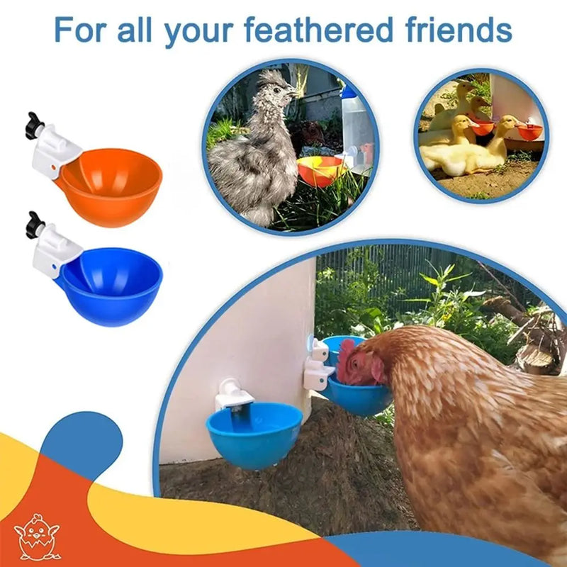 Automatic Chicken Waterer Cups - 4 Pack