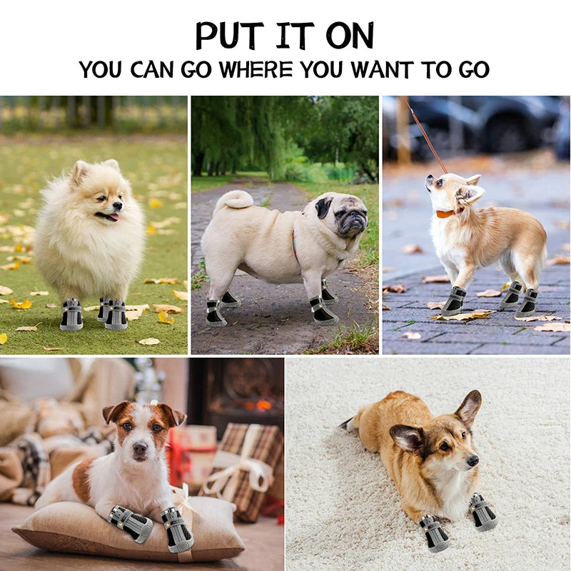 Botas de Peluche Antideslizantes para Perros