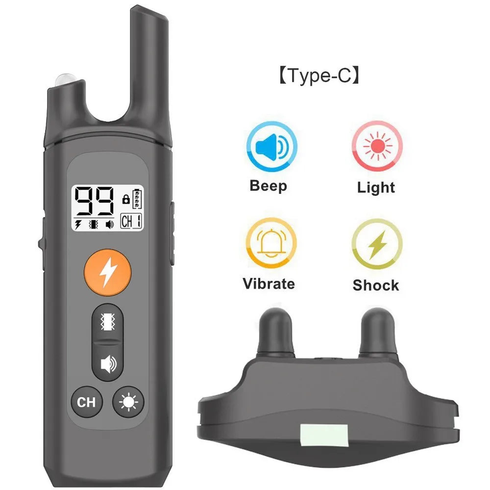 Waterproof Rechargeable Dog Training Collar with Remote Control