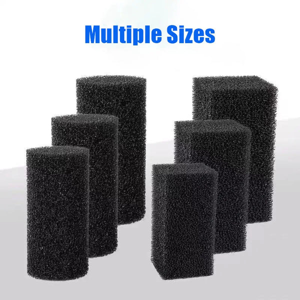 Multiple sizes of black high-density bio sponge filter media for aquarium filtration