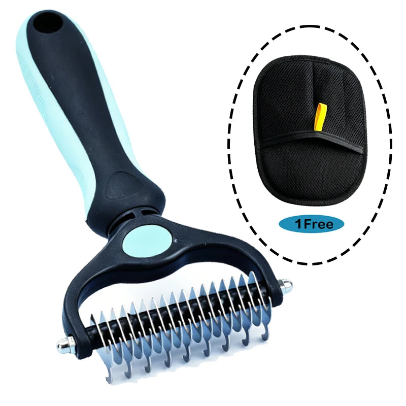 Two-Sided Grooming Brush for Cats and Dogs