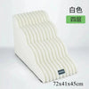 White four-step pet safety ladder for dogs and cats used as a sturdy step aid for beds and sofas