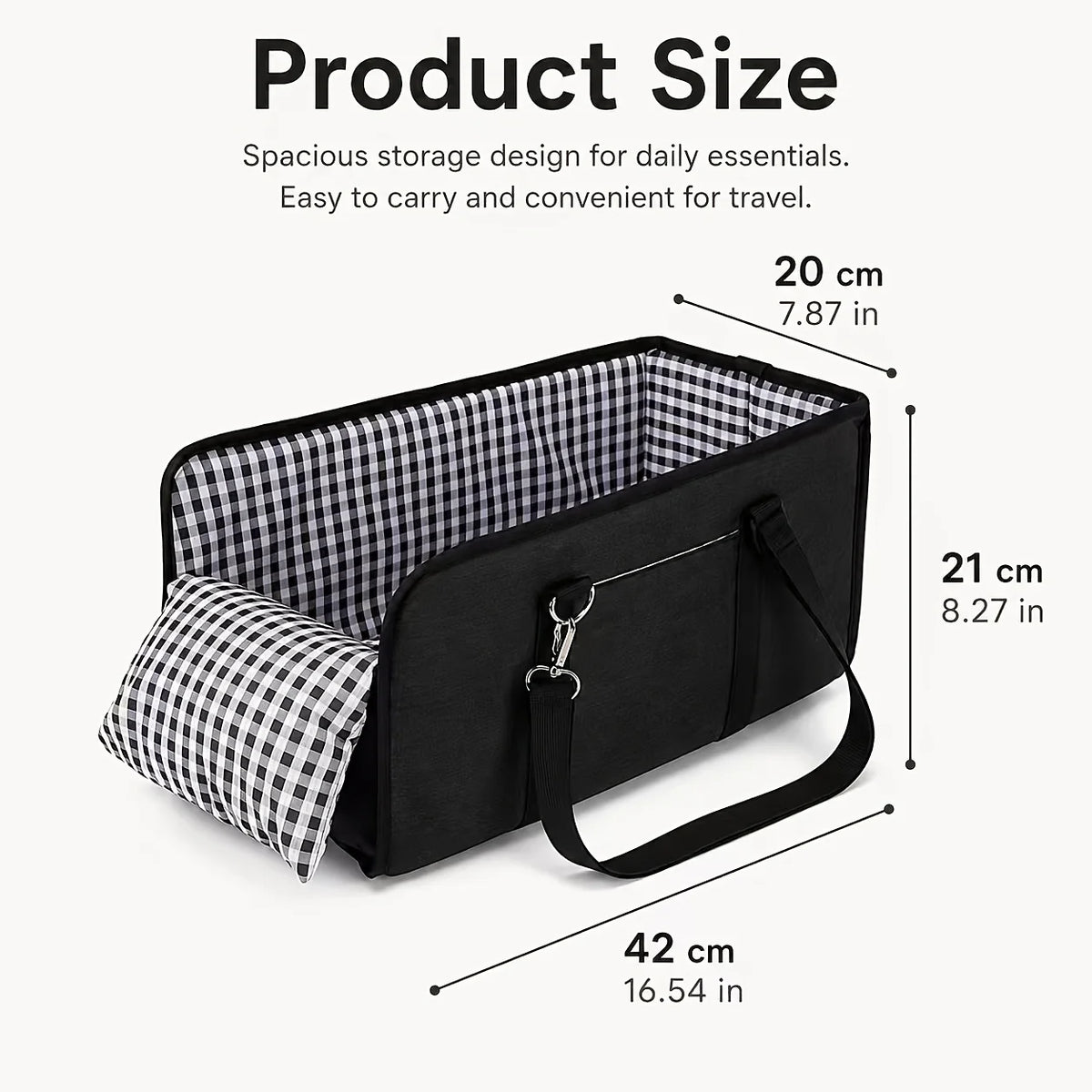 Foldable Dog Car Seat Booster with Anti-Slip Base
