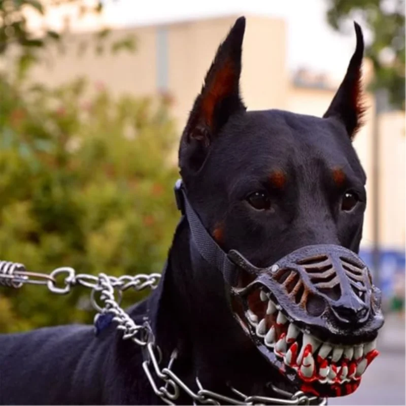 Scary Dog Muzzle Costume Mask with Fake Teeth