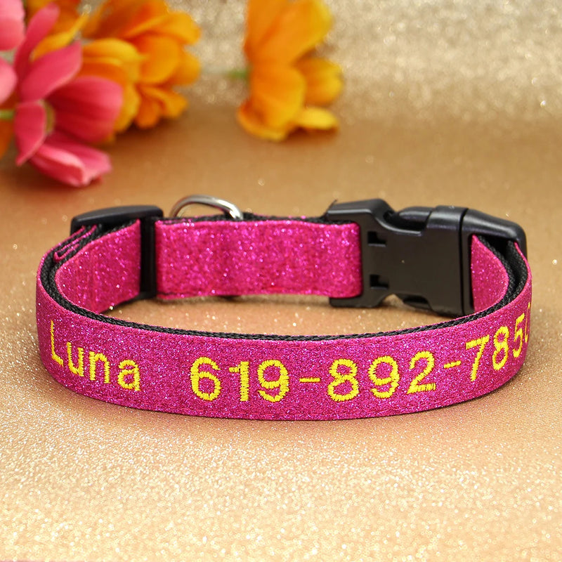 Personalisierte bestickte Nylon-Hundehalsband