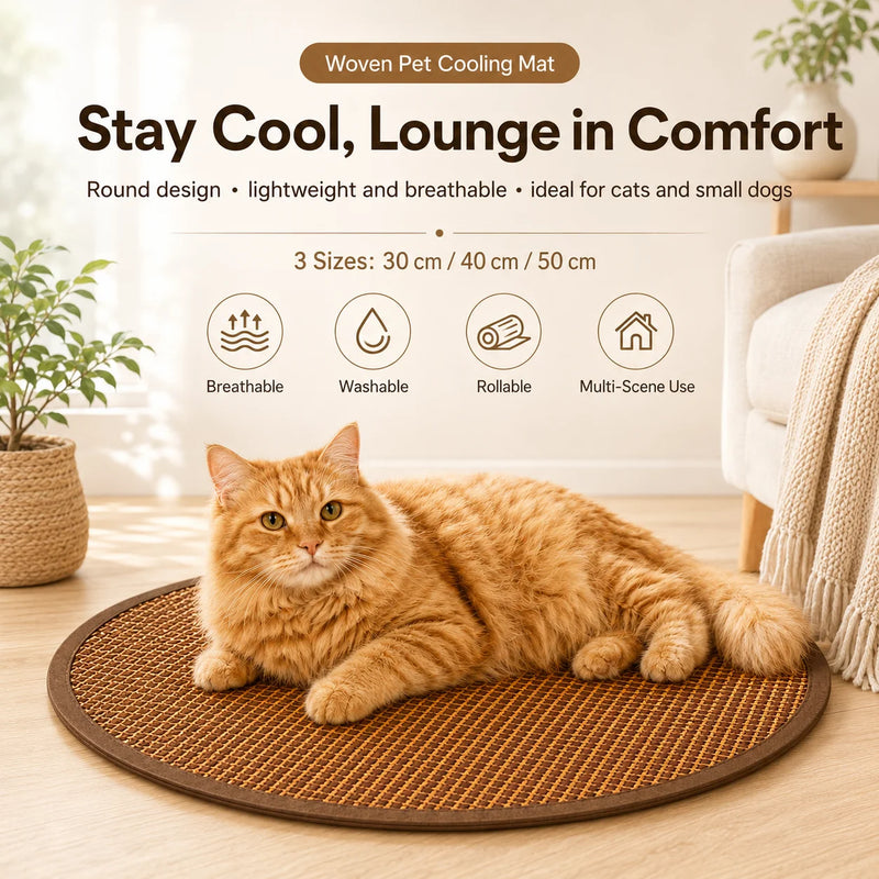 Round Woven Pet Cooling Mat