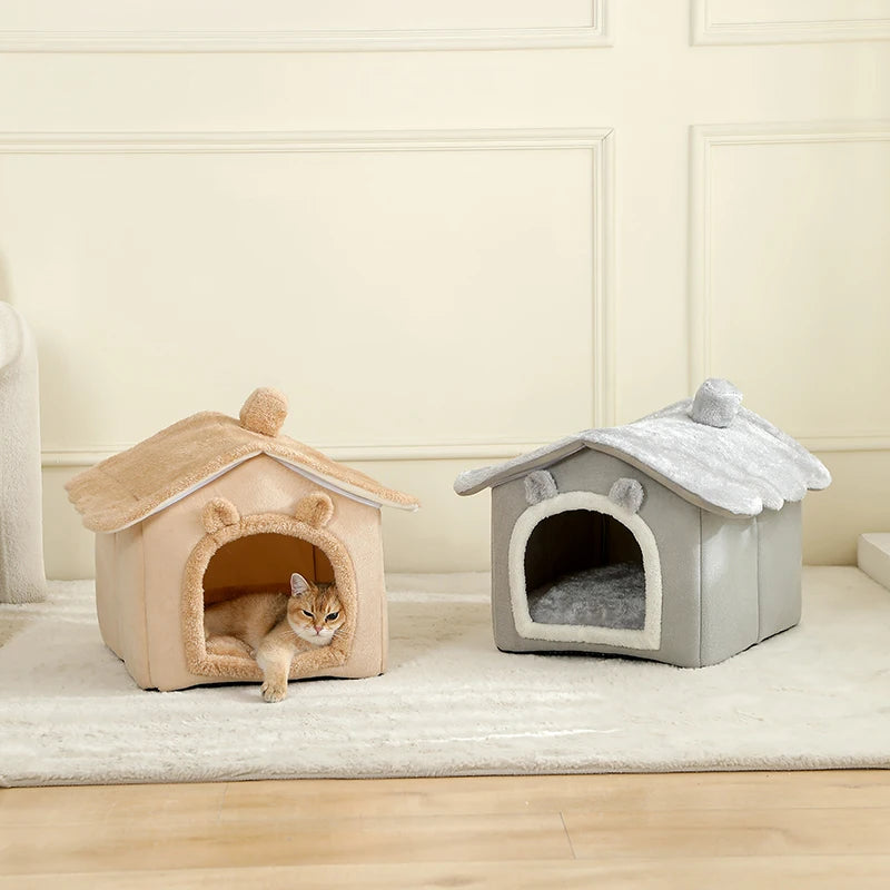 Maison-lit pliable pour chats et petits chiens