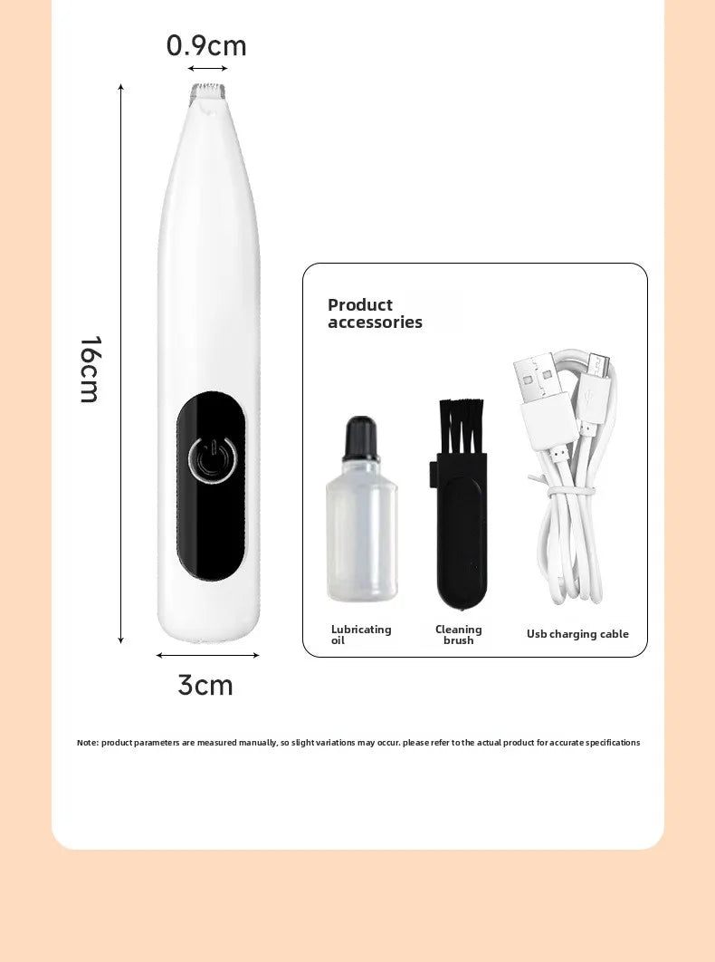 Quiet Mini Pet Hair Trimmer with Ceramic Blade