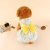 Princess-Style Summer Dog Dress with Bow for Small Breeds