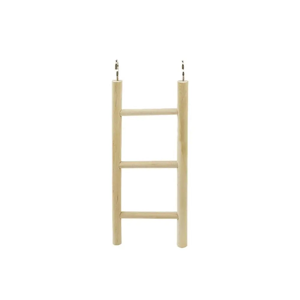 Wooden Bird Ladder with Swing and Perch for Parrots