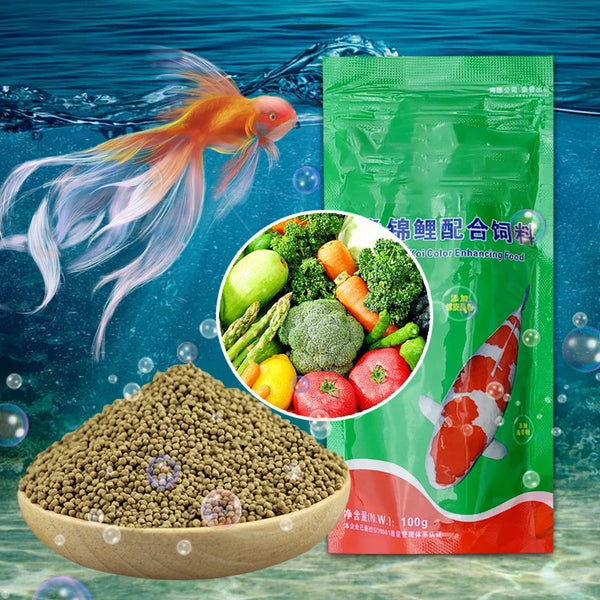 100g Tropical Fish Food for Goldfish Guppy Koi Spirulina