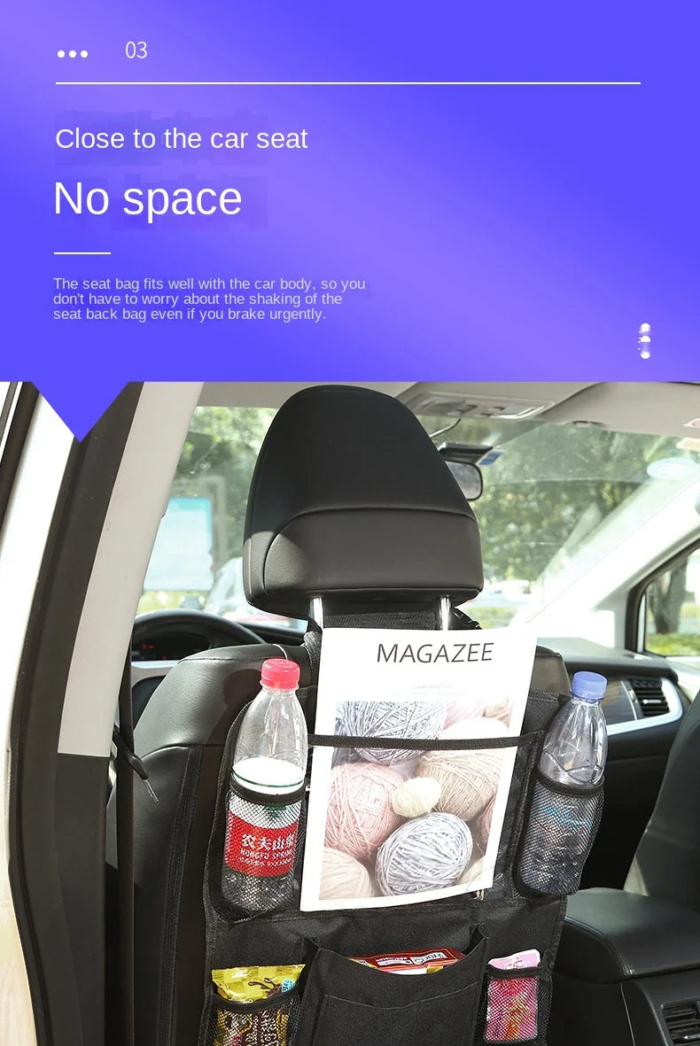 Car Backseat Organizer with Tablet Holder and Storage Pockets