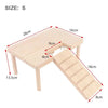 L-Shaped Wooden Hamster Platform with Stairs