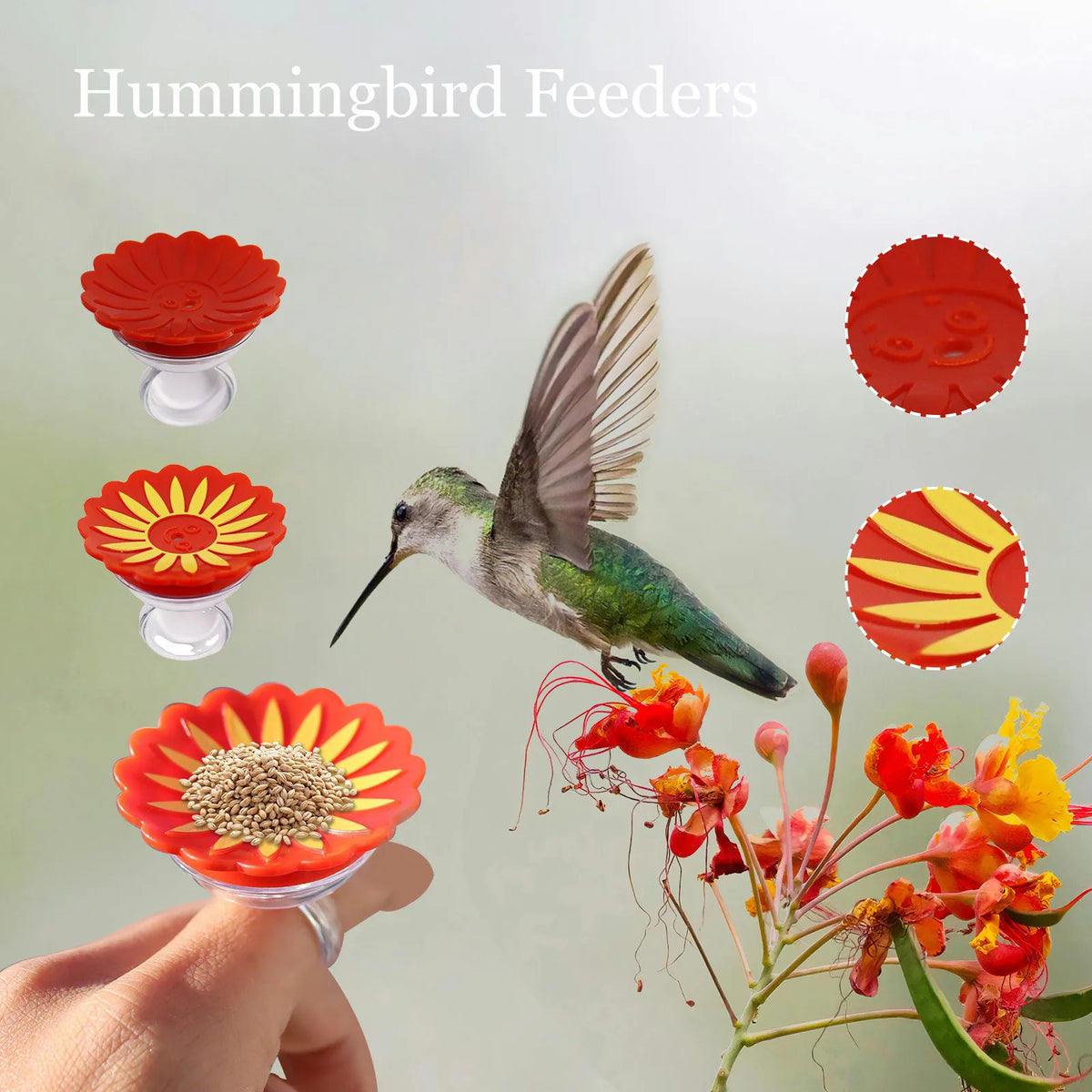 Hummingbird Ring Feeder for Garden and Outdoor Use