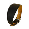 Wide Leather Dog Collar for Long-Necked Breeds