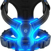 Rechargeable LED Dog Harness with 3 Light Modes for Night Safety