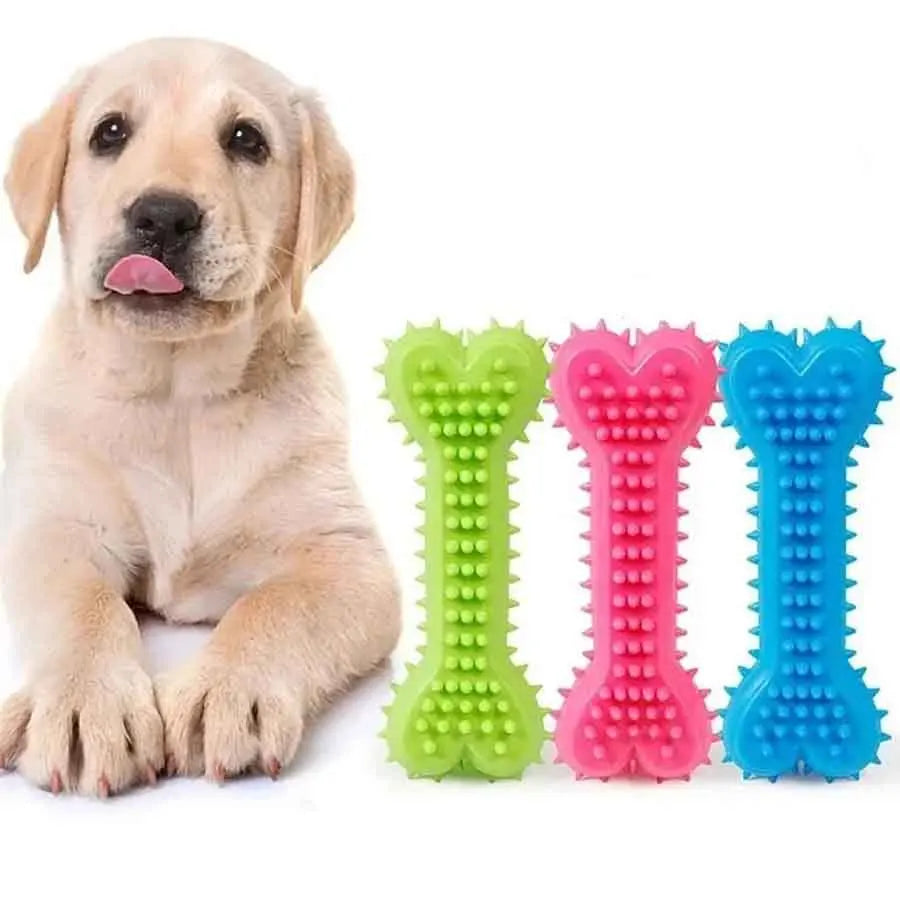 Bone-Shaped Dog Chew Toy for Teeth Cleaning and Training