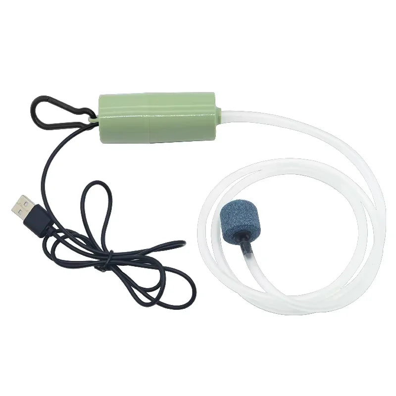 Pompe à Oxygène pour Aquarium Rechargeable par USB et Portable